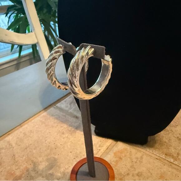 Simon Sebbag 925 Sterling Silver Hoop Earrings - Picture 12 of 15